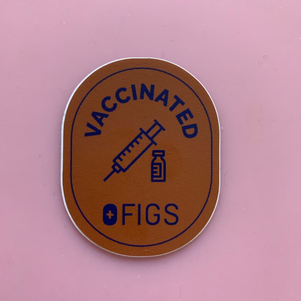 FIGS vaccinated sticker